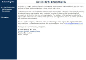 ectasia registry