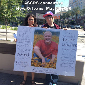 ASCRS protest in memory of Max Cronin